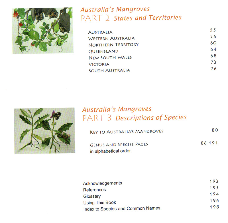 Australias Mangroves - inhaltsverzeichnis